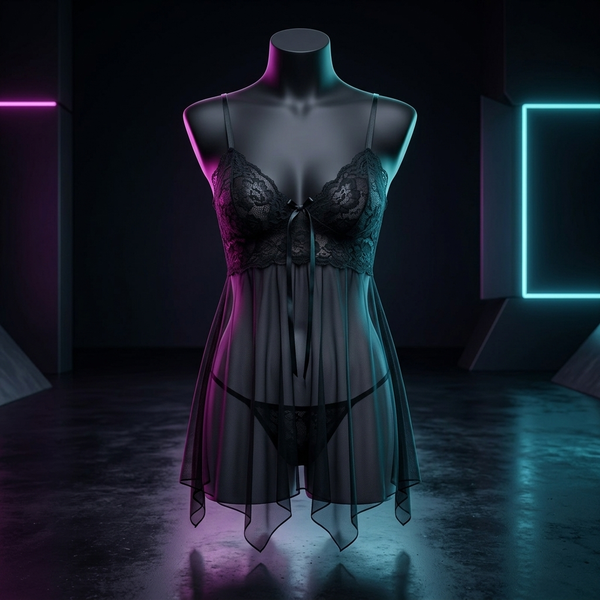 LUSTLAB Front Slit Nachtjapon